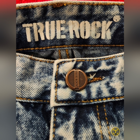 True Rock Men’s Distressed Jeans | Acid Wash Denim | Like New - Picture 4 of 8